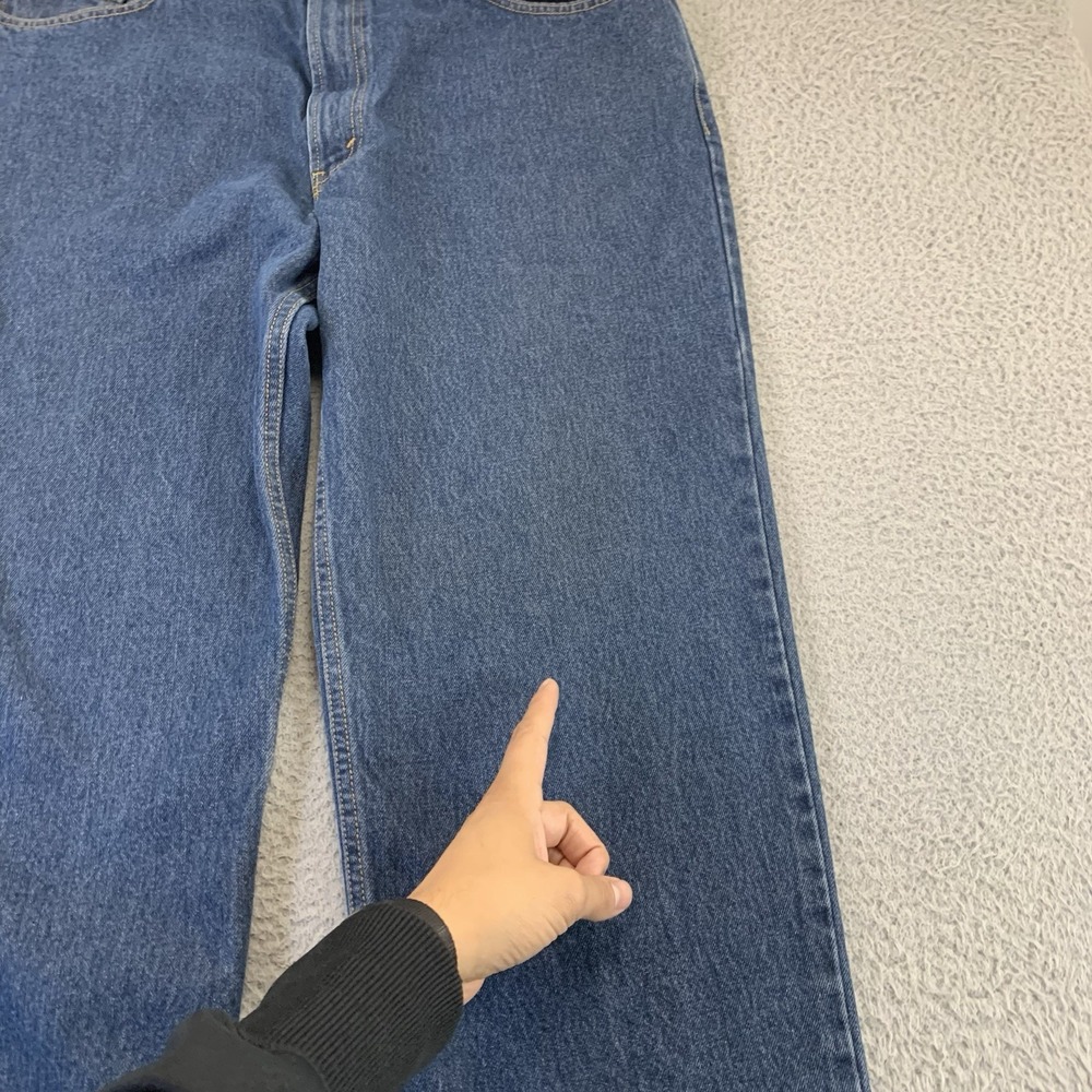 Levis 550 Jeans Mens 40x30 Blue Denim Relaxed Fit Straight 5-Pocket 100% Cotton - Picture 4 of 12